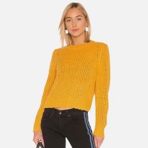 Rag & Bone Arizona Merino Wool Crew Neck Pullover Sweater Gold Size Small